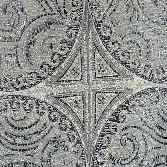 Chico’s Tan Metallic Faux Fur Mob Wife Glam Cuff Evening Jacket NWOT Size 4P - Picture 8 of 14